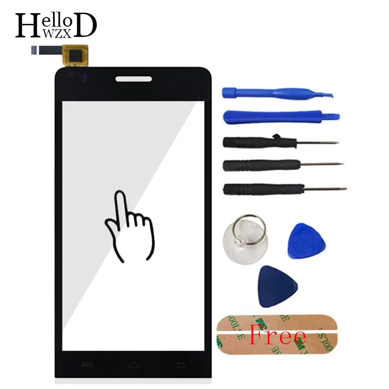 

4.5" Touch Screen Digitizer Panel For Explay Tornado Panel Lens Sensor Glass Replacement Tools Adhesive Flex Cable 3M Glue