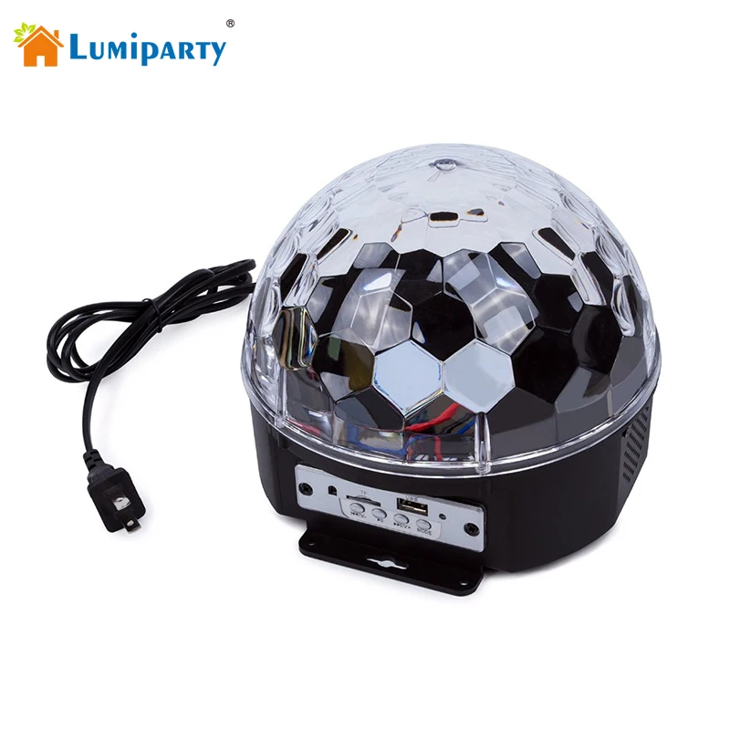 

Bluetooth 6 color LED MP3 Crystal Magic Ball Light Strobe Disco Stage Light LED RGB Ball Light with Remote control