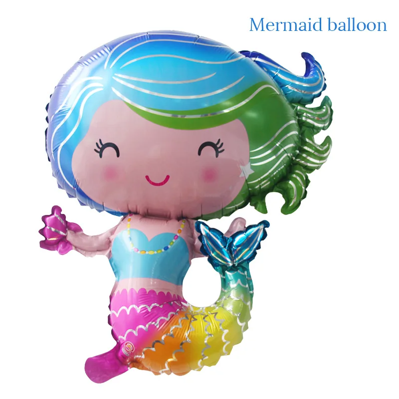 WEIGAO блестящая гирлянда русалки, баннеры для вечеринки в честь Дня Рождения, вечерние украшения для детей - Цвет: 1pcs foil balloon
