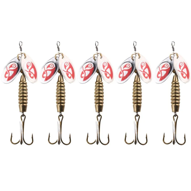 

1 PCS 6.5cm / 16.5 g artificial Gold Spoon Bait Metal Bleshes Fishing Baits Pesca Fishing Tackle Spinner Bait 4 # Hook