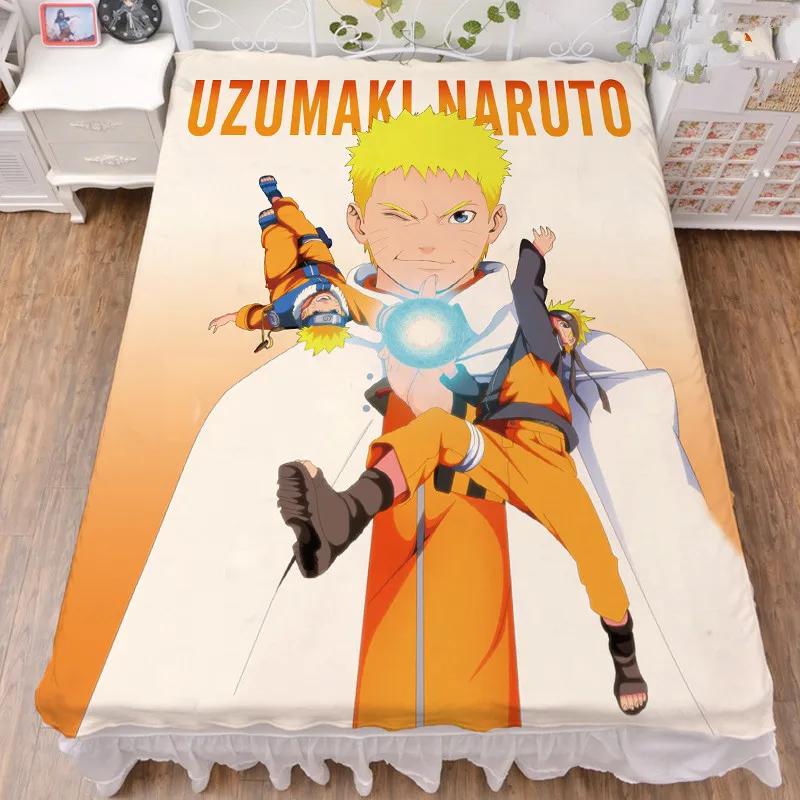 Аниме Наруто персонаж Хатаке Какаши Хюга Хината Узумаки Наруто постельное белье из молочного волокна и фланелевое одеяло летнее одеяло 150x200 см