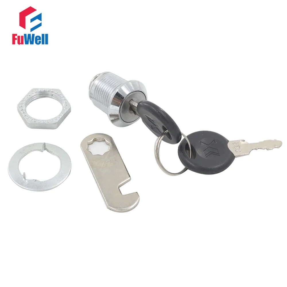 

Security Mini Cam Lock for Mailbox Cabinet Cupboard with Keyed Alike or Different 16mm Thread Length Drawer Lock