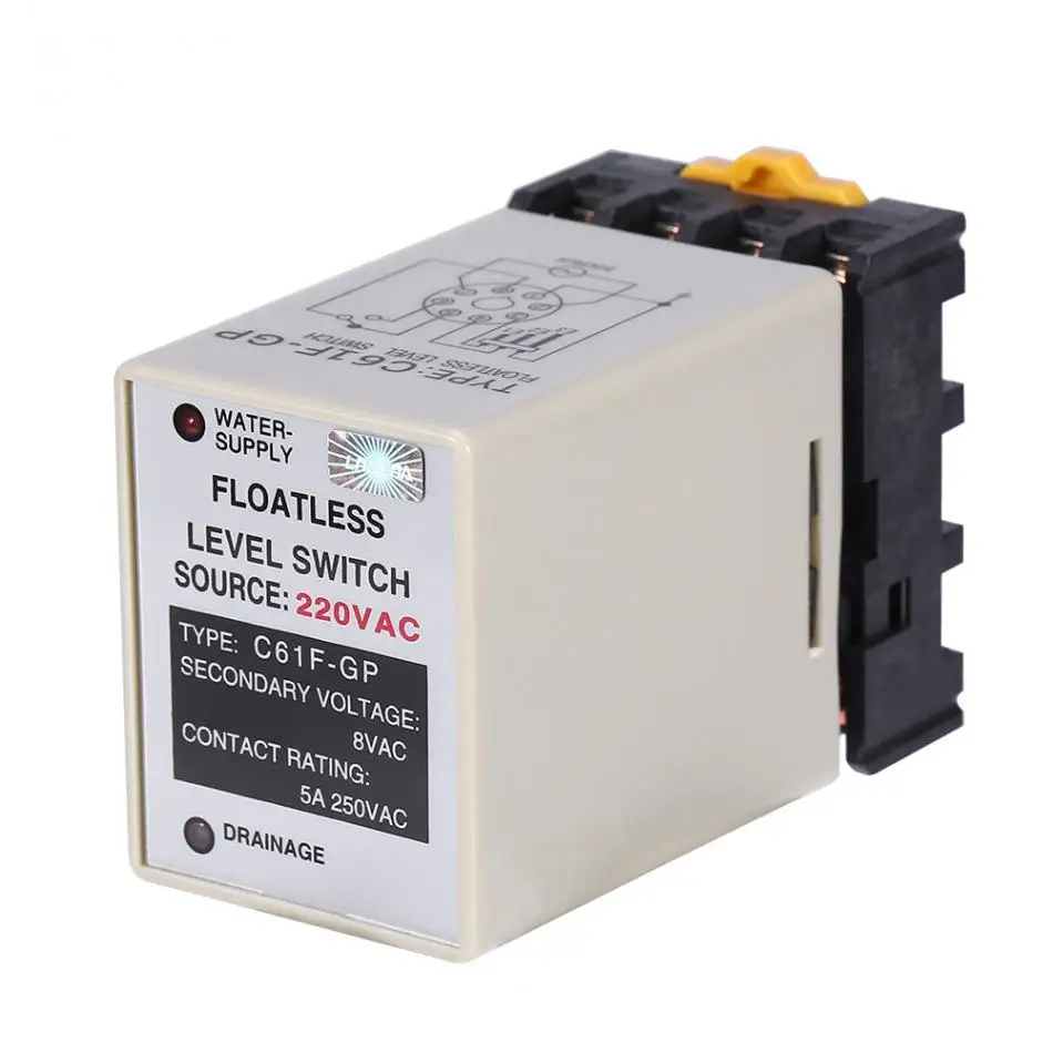 C61F GP AC220V 50/60HZ Liquid Floatless Level Switch Controller With Basein Switches from