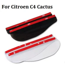 car styling for Citroen C4 Cactus PVC Car Rear view Mirror sticker weatherstrip auto mirror Rain Shield shade cover rain eyebrow