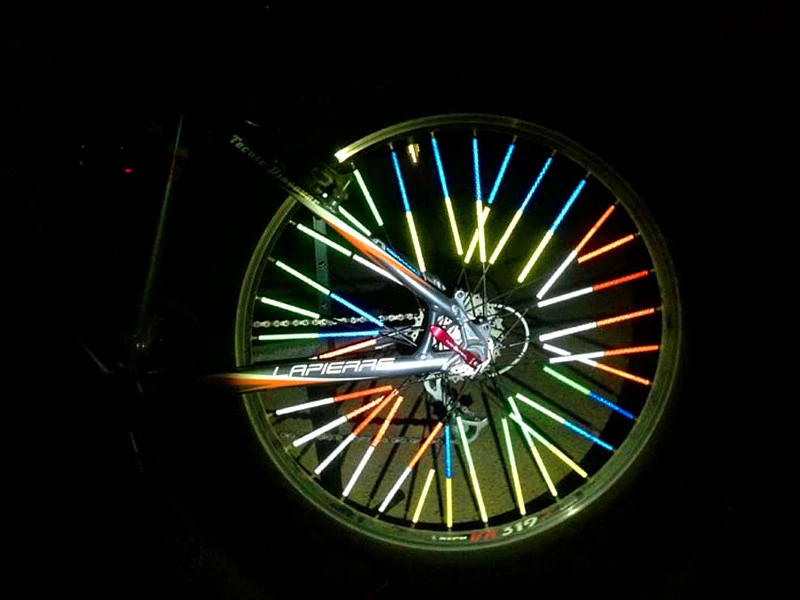 12 шт. светоотражающий обод колеса велосипеда стальная проволочная трубка зажим Предупреждение ющий аксессуар велосипедные спицы Флуоресцентный светильник велосипедный отражатель