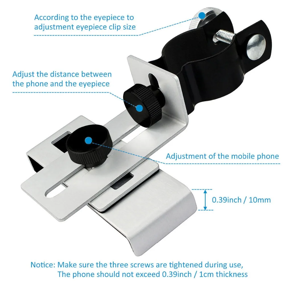 Datyson 1-1,2" держатель телескопа подключения держатель для мобильного телефона Металл для 24-38 мм телескопы монокулярный аксессуар комплект