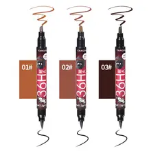 1 шт черный карандаш для глаз дважды конец Eye Liner с бровей ручка автоматическая Водонепроницаемый жидкая Косметика набор кистей для макияжа