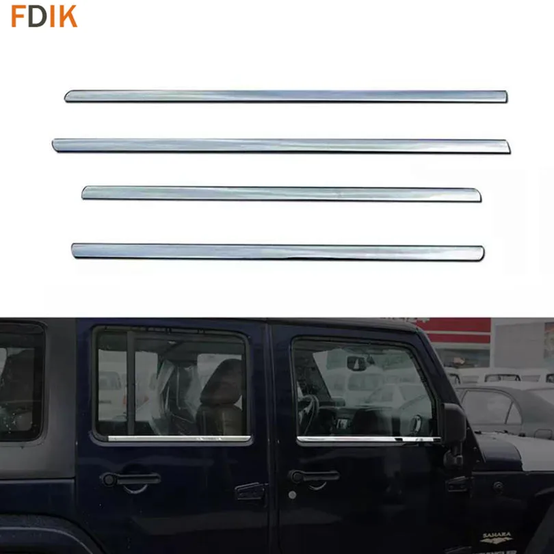 Stainless Steel Body Door Side Window Molding Trim Strip Cover Garnish
