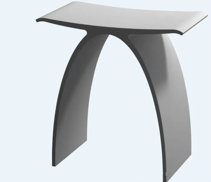 bagno curva perfetta modellazione superficie solida pietra sedia sgabello per sauna camere e cabine doccia balneazione