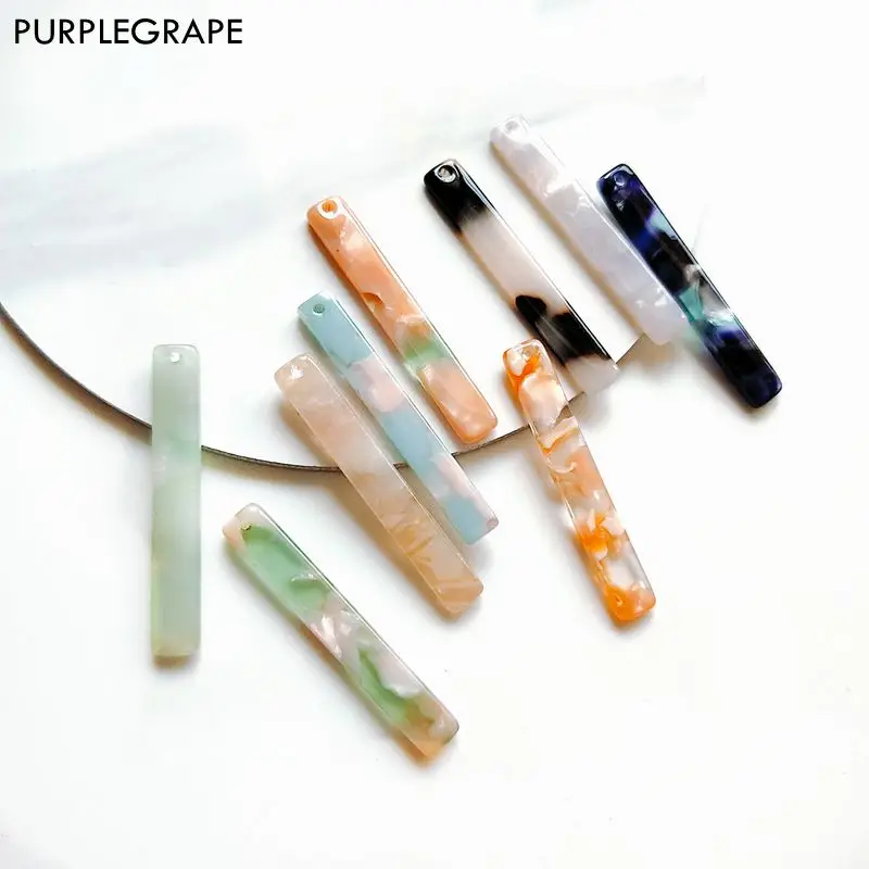 

Earrings DIY Jewelry Accessories Acetic Acid Minimalist Fashion Acetate Strip Pendant Handmade Earmaterial 8pcs PURPLEGRAPE