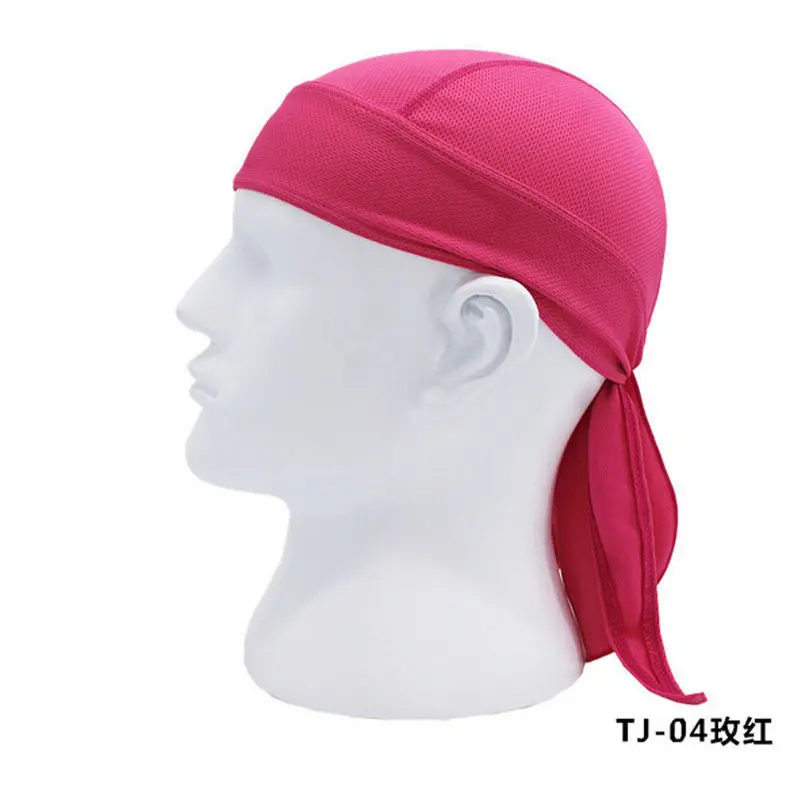 12 Цвета дышащие голова шарф Для мужчин Велосипед быстрый сухая головная повязка велосипедная бандана пиратский платок на голову - Цвет: Rose