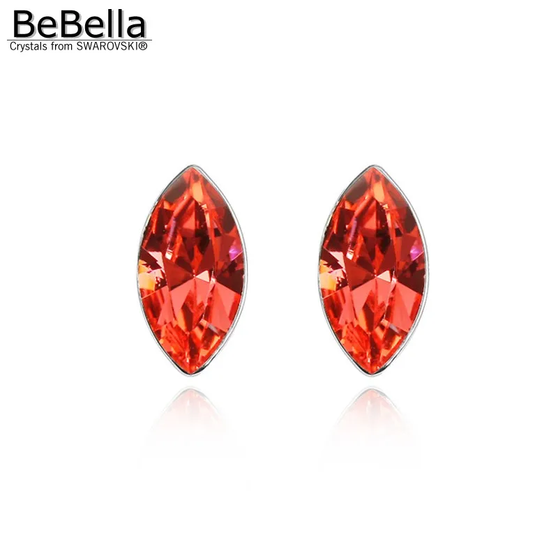 Женские серьги гвоздики с кристаллами BeBella marquise изготовленные элементами Swarovski