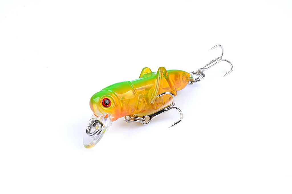 

1Pcs Grasshopper Fishing Baits 55mm/4.4g Lifelike Insect Hard Lures Flying Wobbler Artificial Bass Isca For Carp Fishing