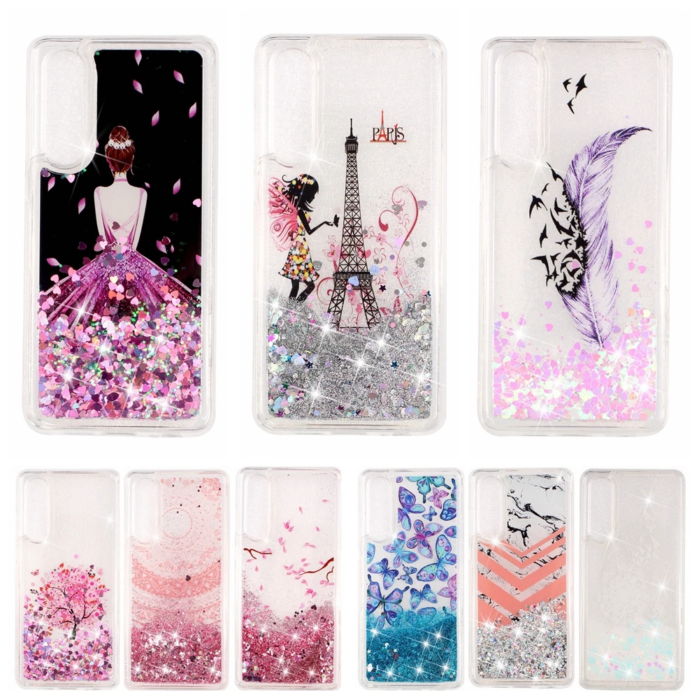 

Dynamic Liquid Quicksand Glitter Case For Huawei P20 Lite case For Coque Huawei P20 Lite P8 Lite 2017 P30 Pro P20 Pro Back Cover