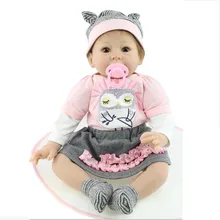 The Latest 22″ 55cm Silicone Reborn Baby Dolls Best Gift 100% Safe And Lifelike Simulation Baby Dolls Newborn For Kid Brinquedos
