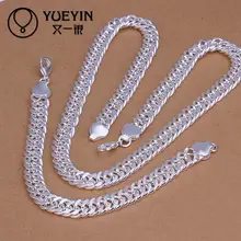 Супер предложение посеребренный набор украшений для женщин мужчин унисекс ювелирные изделия в стиле панк наборы свадебных ювелирных изделий S208 роскошный I monili