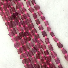 Натуральный розовый турмалин ручной резки самородок свободной формы свободные бусины DIY ожерелья или Bracelets5-7mm 1" 04289