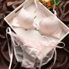 New sexy lace Beauty Back Bra bowknot fashion bra set vs sexy underwear sexy women bra set gathered push up bra brief set ► Photo 3/6