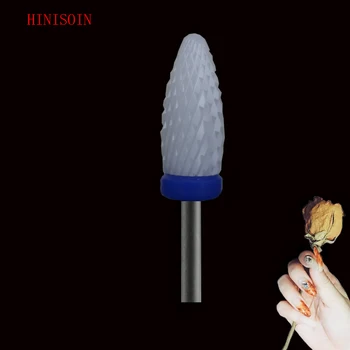 

White -10PCS-Ceramic Nail Drill Bit - Flame Bit - (0042.060)