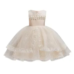 Платье для маленьких девочек элегантные с бантом для девочек свадебное платье Дети Нарядные платья для девочек костюм дети Dreses Формальное