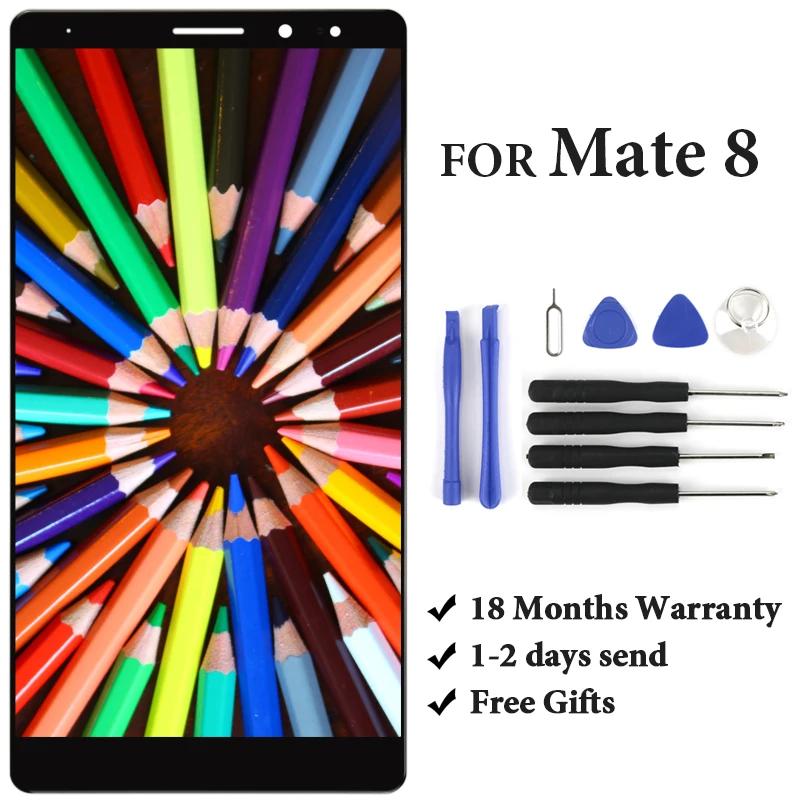 For Huawei Mate 8 MT8 NXT-AL10 NXT-L29 LCD Screen With Frame No Dead Pixel Display Digitizer Assembly Replacement Spare Parts 