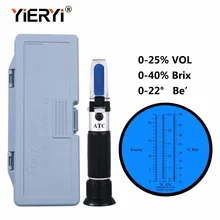 Yieryi 3 In 1 Hand Grape & Alkohol Wein Refraktometer (Brix, baume und W25V/V Waagen)