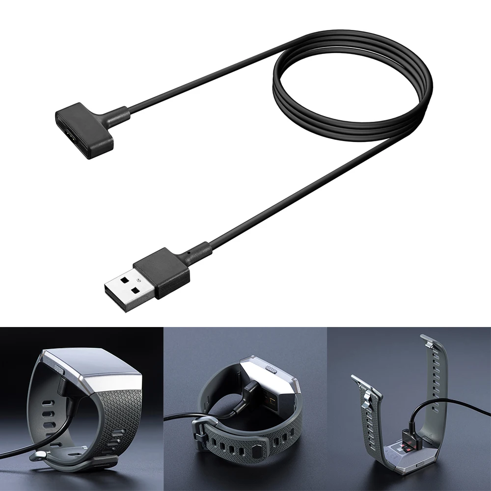 USB часы зарядное устройство для Fitbit ионный Смарт зарядное устройство для часов Портативный прочный usb зарядный кабель Замена