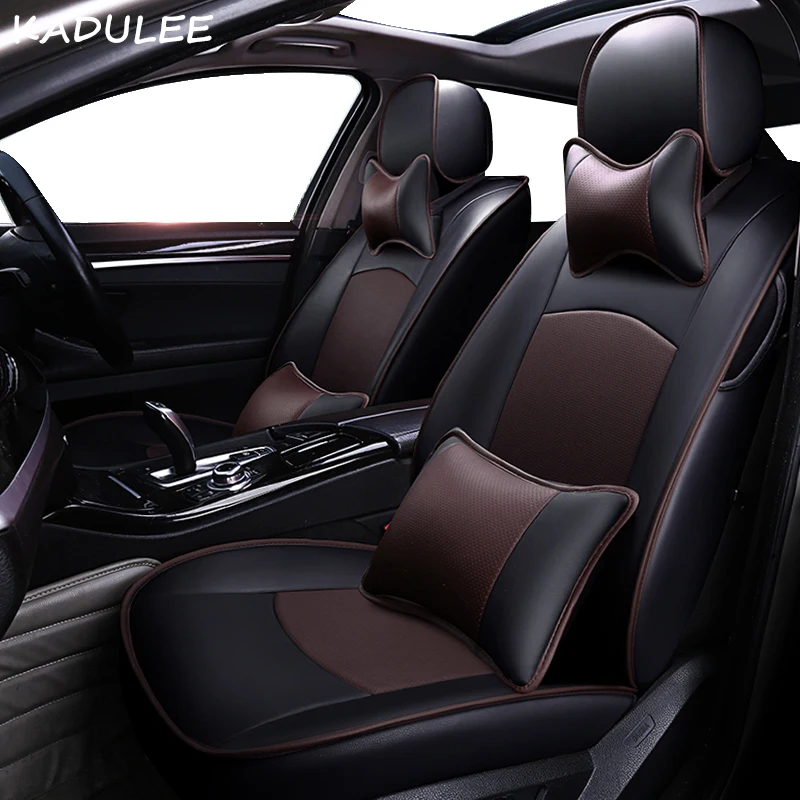 KADULEE custom чехол для автомобильного сиденья из натуральной кожи для mitsubishi pajero 4 2 sport outlander xl asx аксессуары lancer автокресла Стайлинг