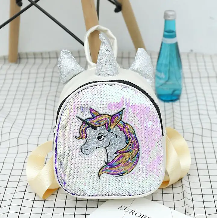 2019 moda lantejoulas mochila menina nova mini
