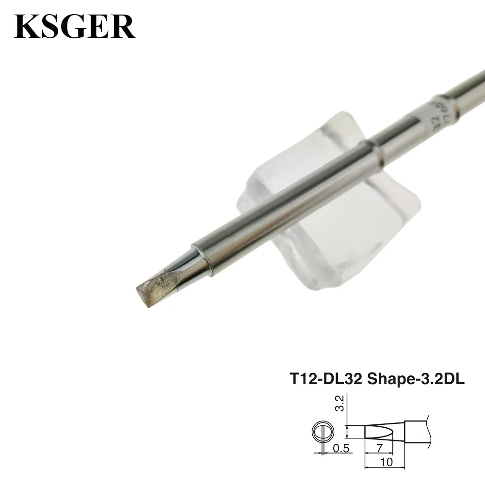 Электронный паяльник KSGER T12-DL32 инструменты для сварки T12 ПАЯЛЬНЫЕ НАКОНЕЧНИКИ для FX-951 FM-2028 I501 для паяльной ручки 220 в 70 Вт