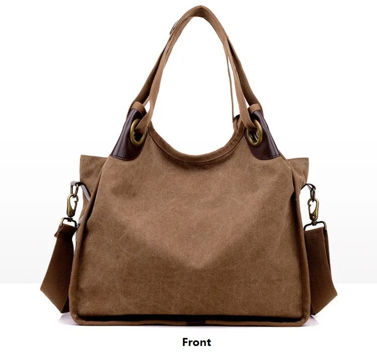 MJ Women's Canvas Handbags High Quality Female Canvas Totes Casual Shoulder Bags Large Travel Bag Ladies Solid Crossbody Bags (17)