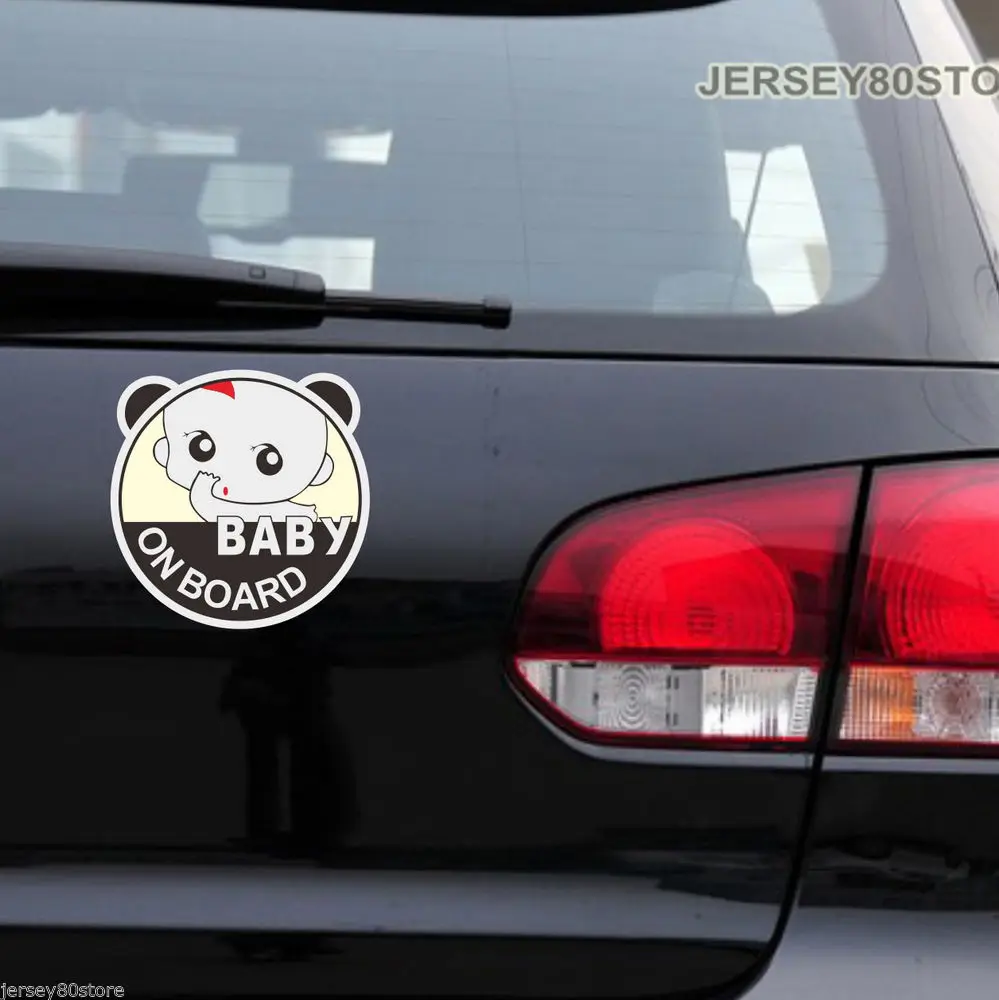 

Baby On Board Panda Head Decal Sticker Car Vinyl Reflective Glossy pick size high quality