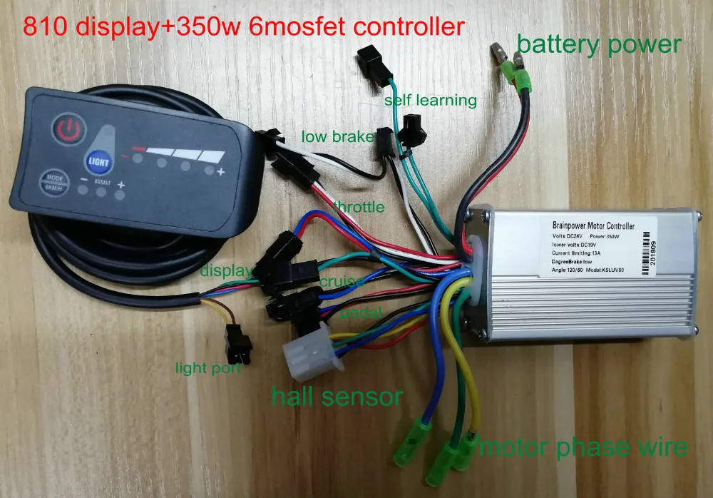 

24v36v48v250w350w controller&led display control panel with 6KM/H cruise&light control switch button electric bike scooter part