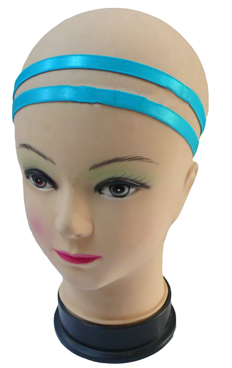 Супер стрейч спортивная повязка на голову для женщин девочек Бег Йога аксессуары силиконовые противоскользящие головная повязка спортивная одежда двойной обруч для волос 3 шт