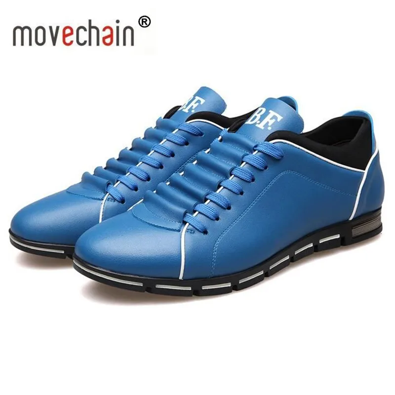 

Movechain Fashion Man Toriello Casual Shoes Plus Size Mens Low Top Lace Up plain-colored Pu leather upper part decorated Shoe