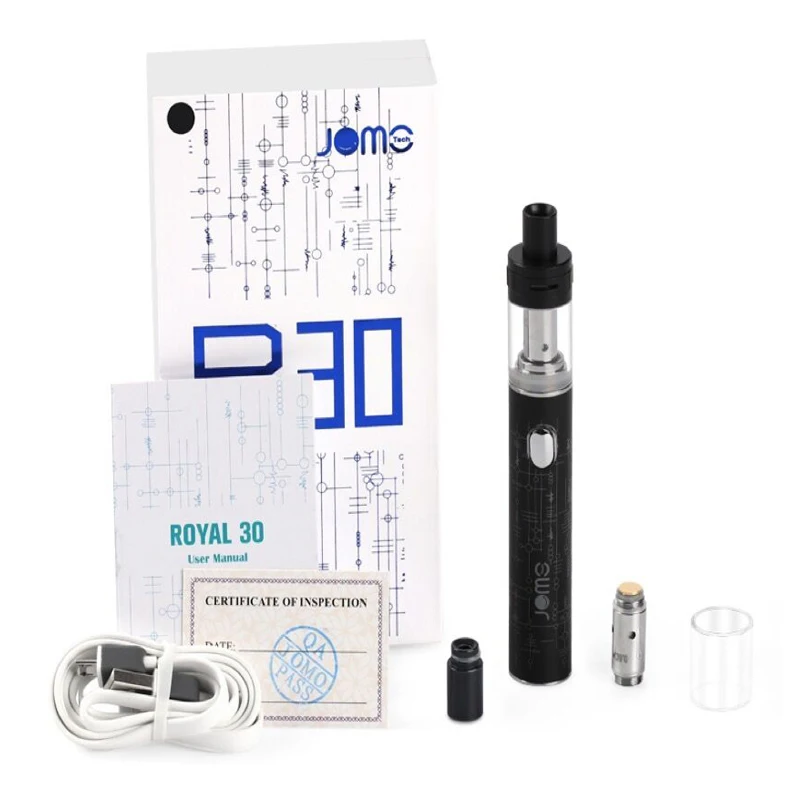 Jomotech Роял 30 Вт Vape ручка комплект с 3 катушки 2 стекла электронная сигарета 1300