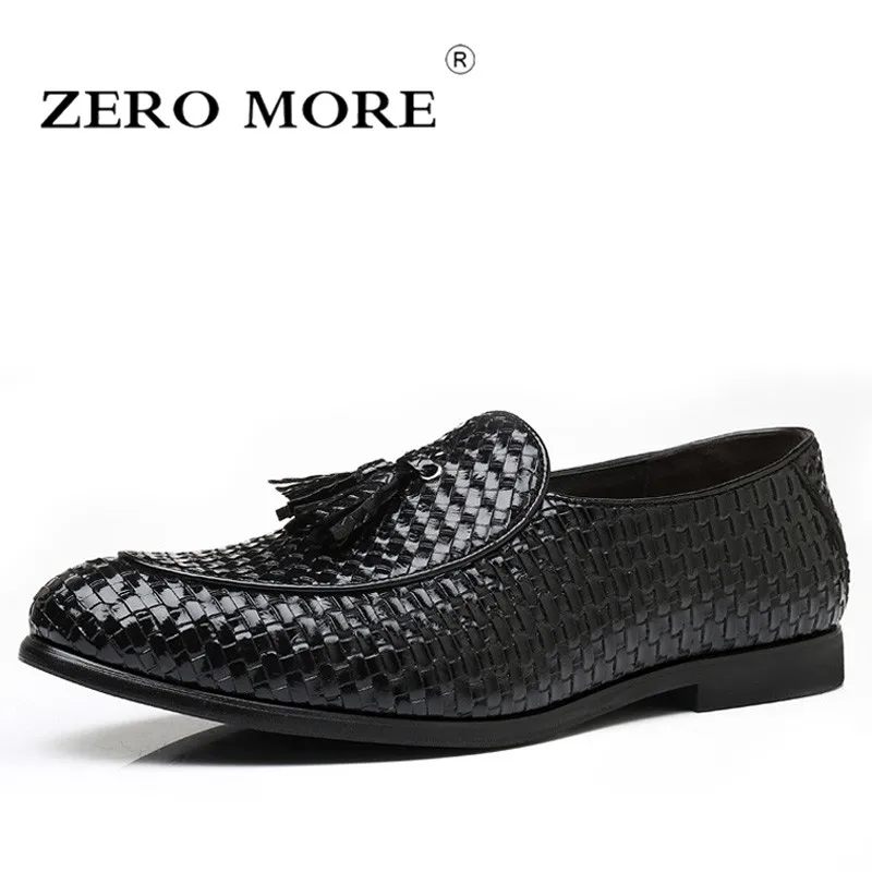 ZERO MORE Mens Casual Shoes Hot Sale Fashion Fringe Weave Men 2018 Slip On Tassel Loafers Male Breathable | Обувь