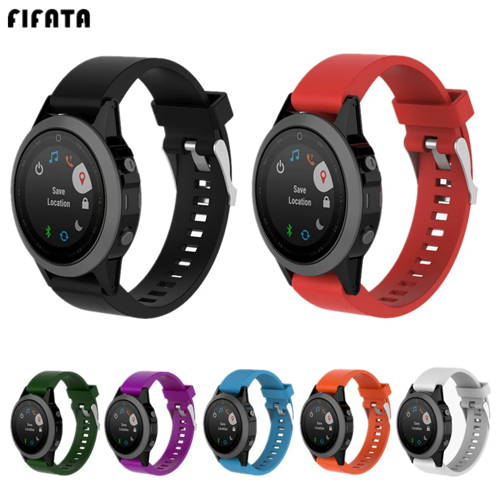 

FIFATA Smart Watchband Strap For Garmin Fenix 5X 5 5S 3 3HR D2 S60 Watch Quick Release Silicone Replacement Wristband 26 22 20mm