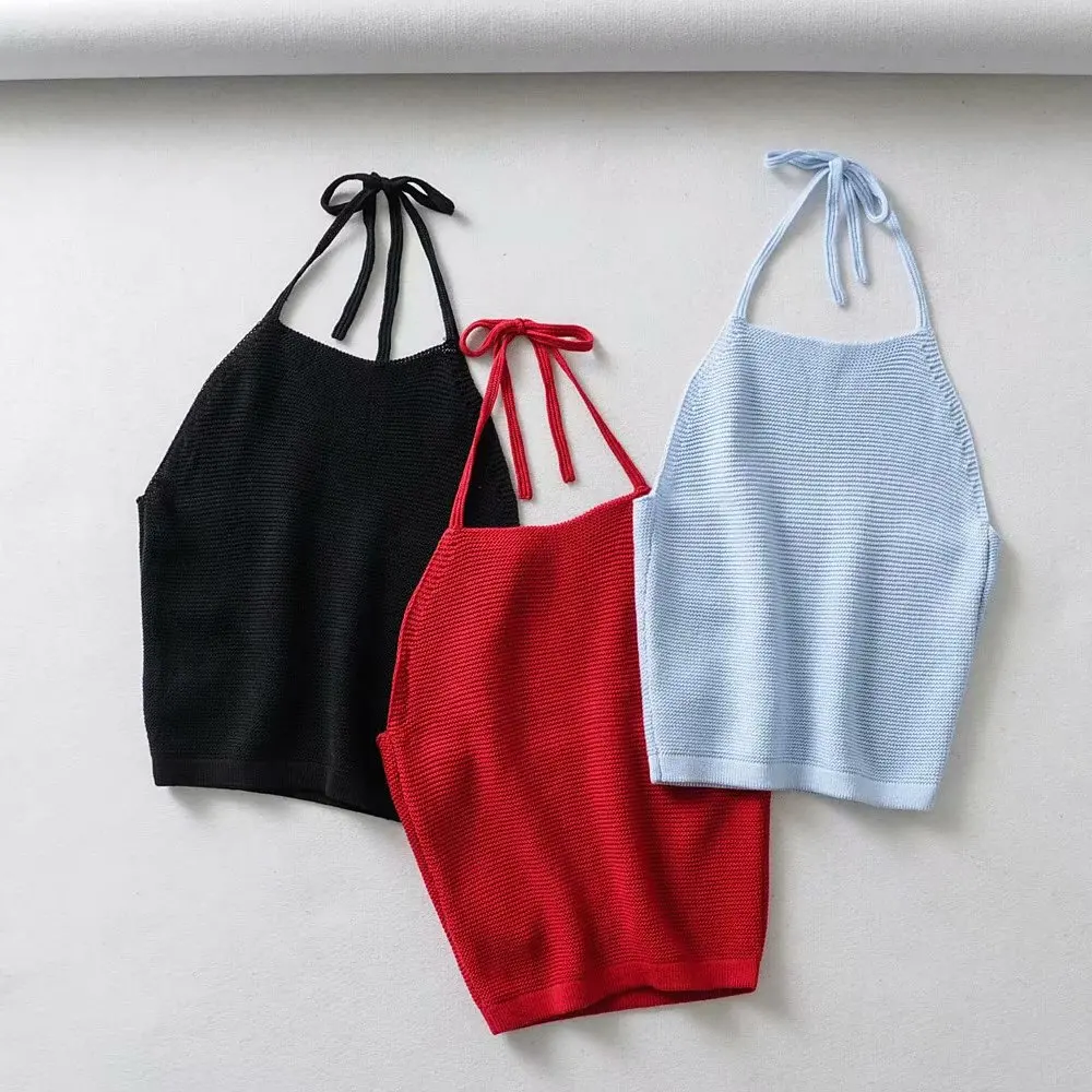 

Women tank top Spring 2019 Sexy top Fashion Women's Streetwear Bandage club camis Knitted Bodycon shirt women Crop tops