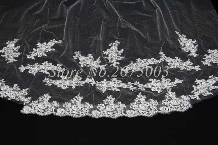 3M Lace Edge Bridal Veils with Comb One Layer White Ivory Bridal Veil Wedding Veils In Stock Wedding Accessory 3M Lace Edge Bridal Veils with Comb One Layer White Ivory Bridal Veil Wedding Veils In Stock Wedding Accessory