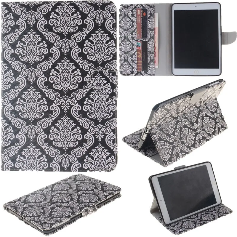 Lovly Flower Flip Wallet Case For Apple iPad Mini Cover For Mini 2 Mini1 Mini 3 Case PU Leather Stand Tablet Cover Case Fundas (69)