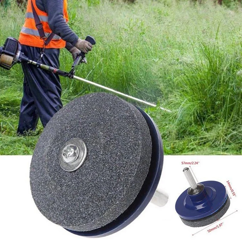 2Pcs Grinding Drill Sharpener Lawnmower Faster Rotary Drill Blade Sharpener Grinding Tool Garden Lawn Mower Parts