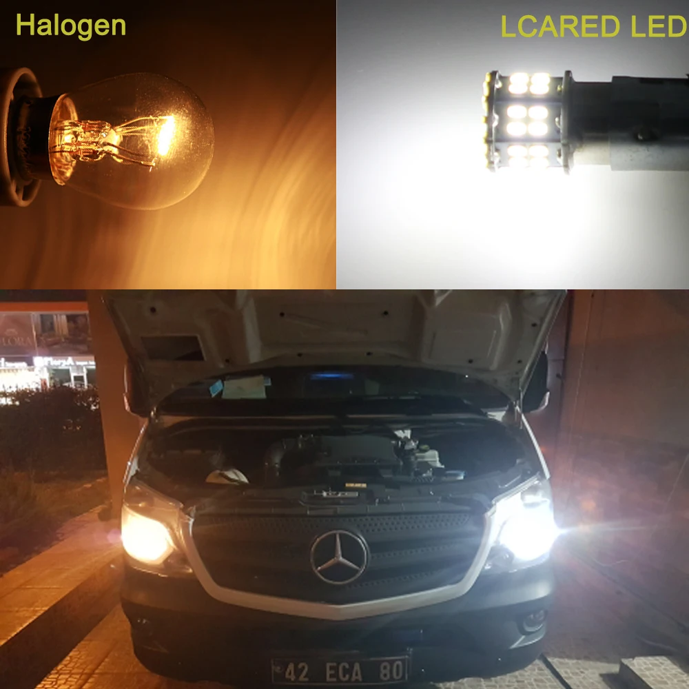 Ультра яркий BA15S 1156 P21W 50SMD 1206 12V 3014 50 Led SMD автомобильный тормозной светильник