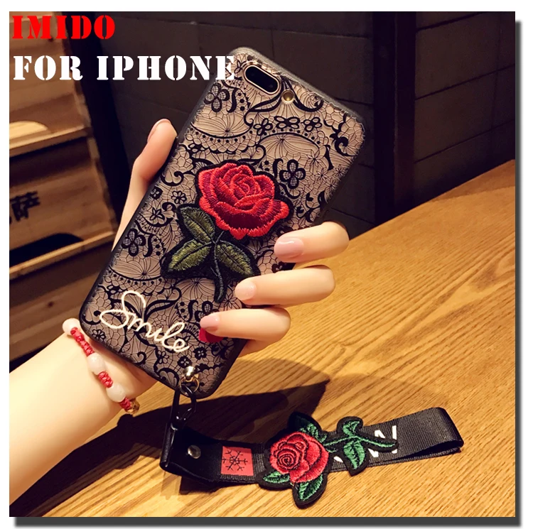 imido Sexy 3D Rose Flower Phone Case For Apple iPhone 7 6 S 6S 8 Plus X Woman 5 5S SE ac |