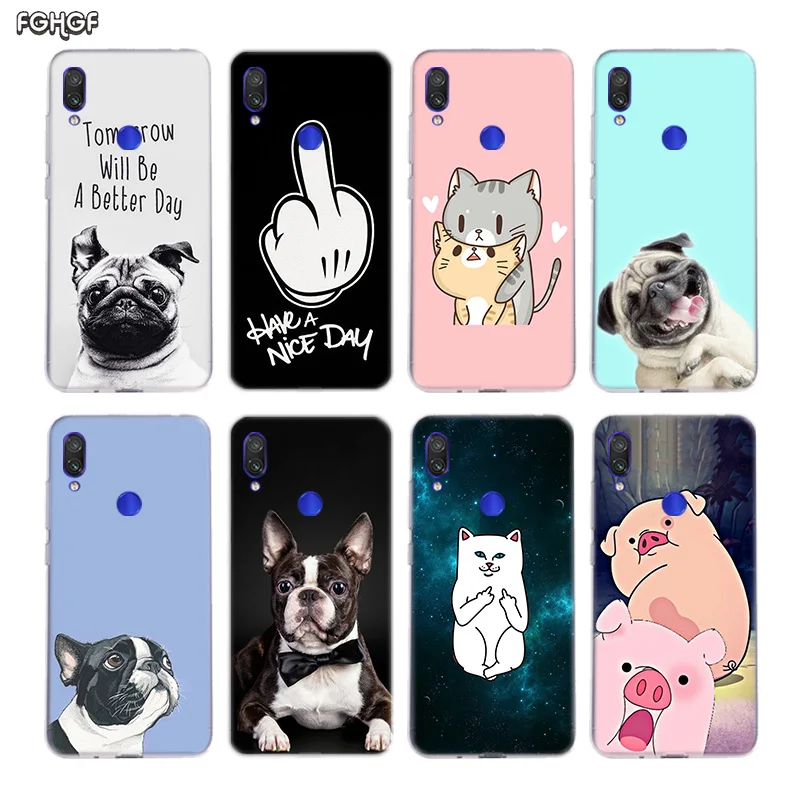 Cute Cartoon Dog Pig Cat Case For Xiaomi redmi Note 7 Pro 6 5 4 Xiomi Redmi 4A 4X Plus 5A 6A Silicone Funda Cover |