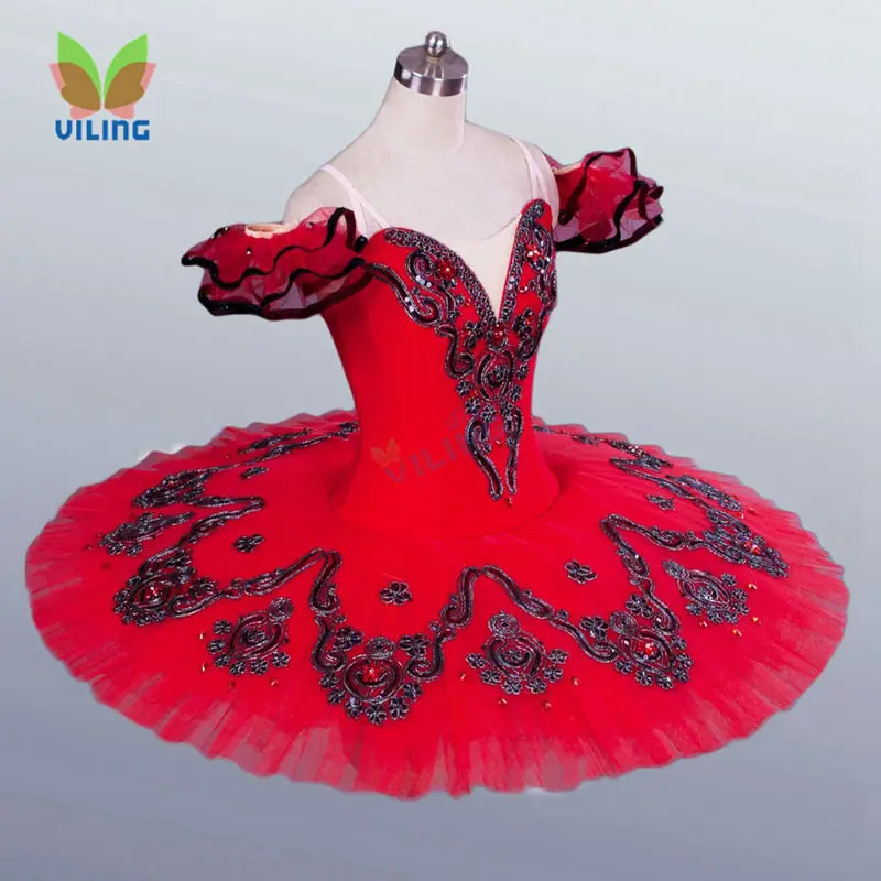 Professional ballet tutu for girl Red Classical Ballet tutu skirt