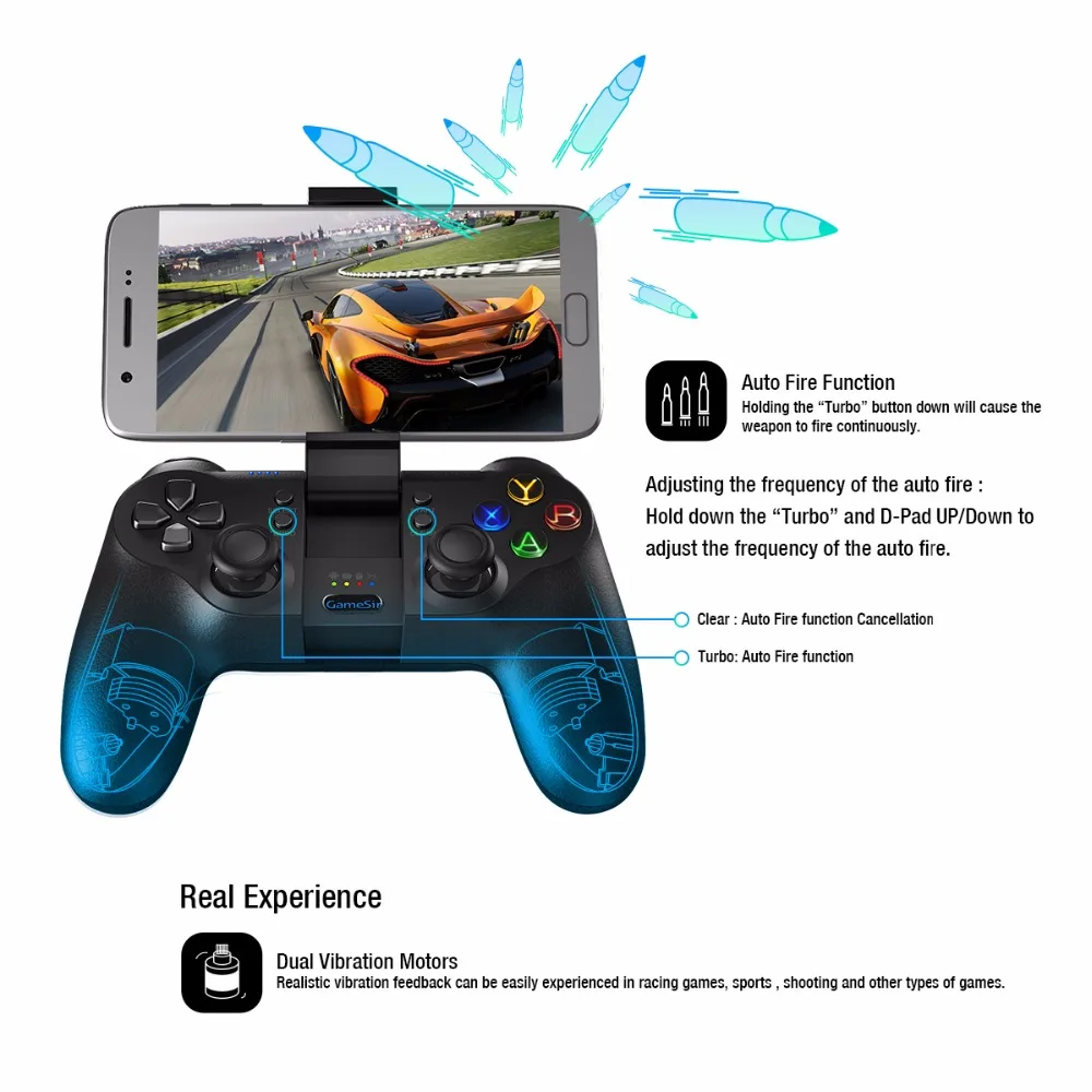 GameSir T1 Bluetooth Android Controller USB Wired PC Controller Gamepad