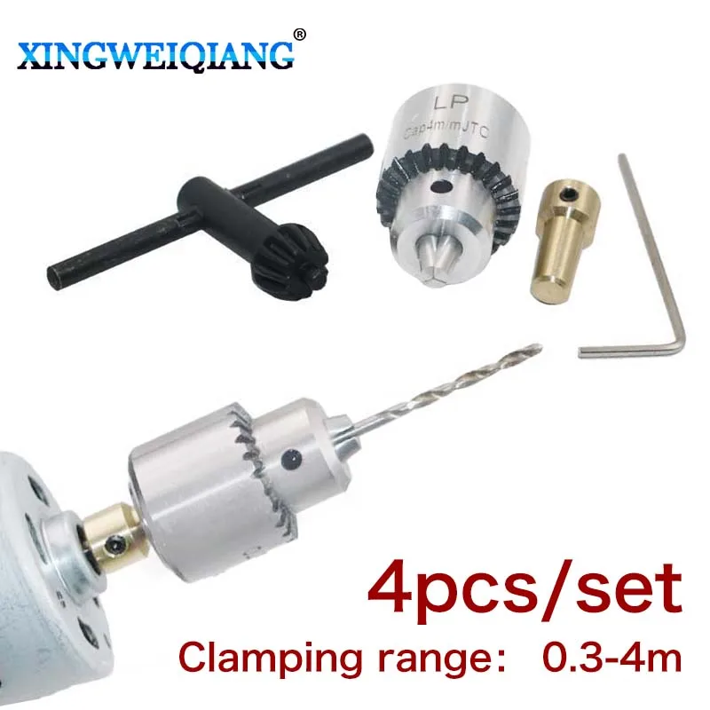 0.3-4mm JT0 Taper Mounted Mini Electric Drill Chuck Adapter Grinder Folder Shaft