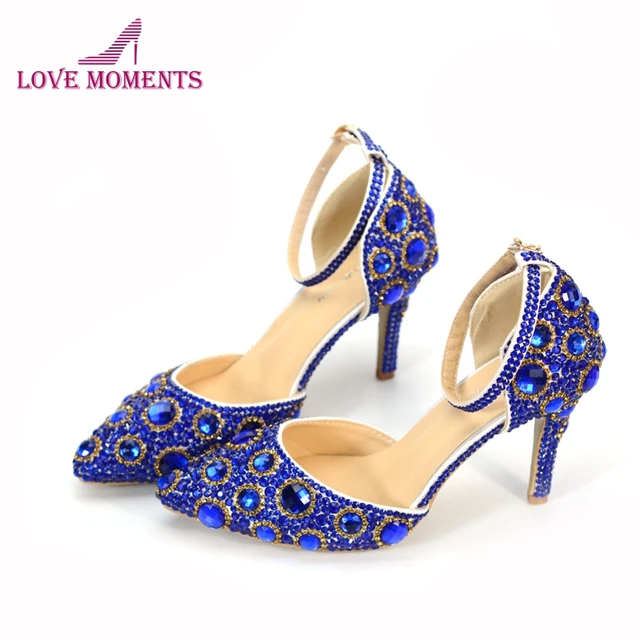 blue designer wedding shoes