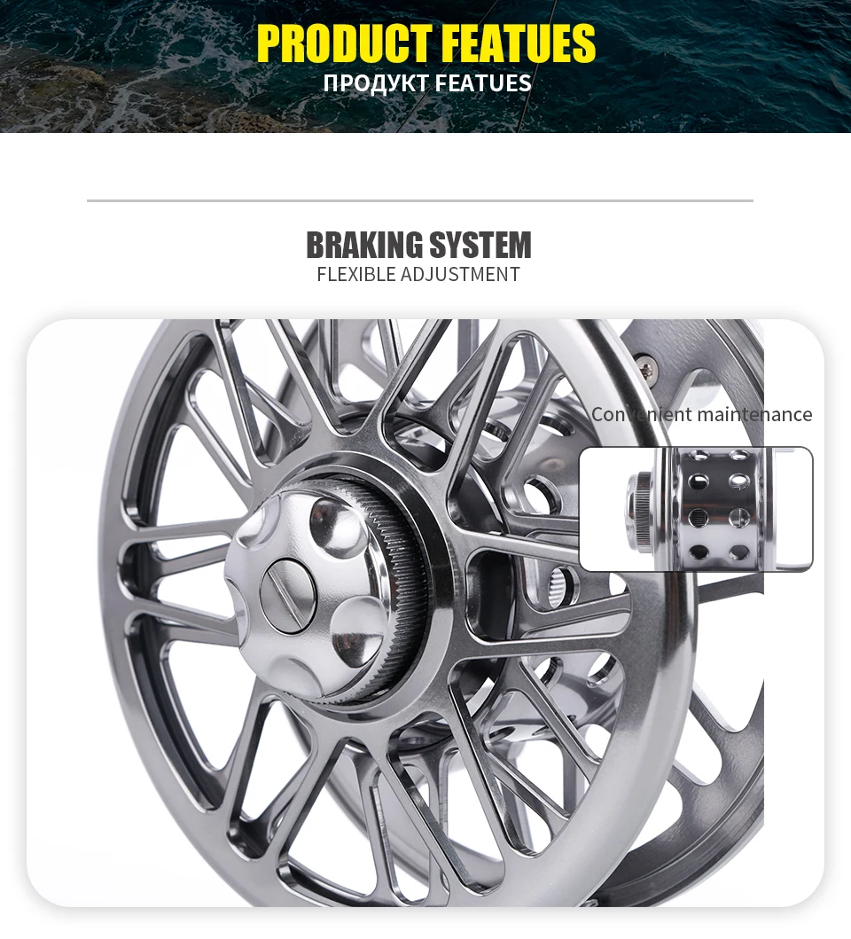 Roda de Pesca Lidar com Esquerda Carretel para Lago Angryfish 6 7 8 9 10 Voar Ultra-leve 3bb 1:1 Cnc Direita Rio Pesca 3 - 4 5 14 High Quality Esporte e Lazer